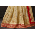 Charismatic Beige Colored Jacquard Net Lehenga Saree